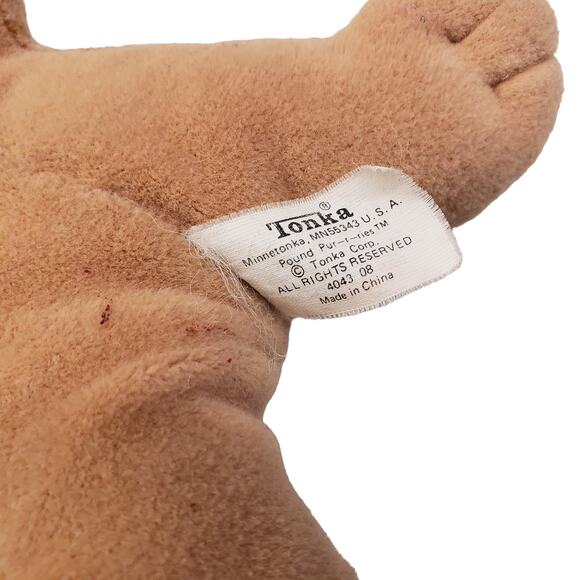 Vintage 1980s Pound Purries Small Orange Stripe Tabby Kitty Cat Plush Kitten 7" - Picture 5 of 11